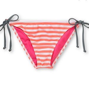 Hurley Neon Coral Stripe Bikini Bottom